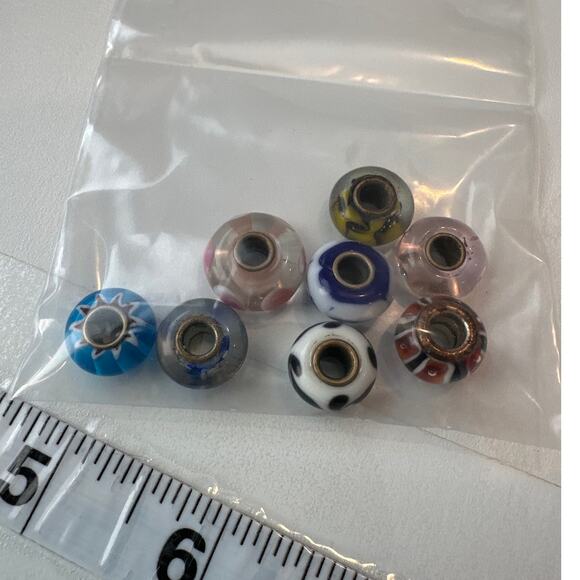 Lot of 8 murano glass beads - Picture 2 of 2